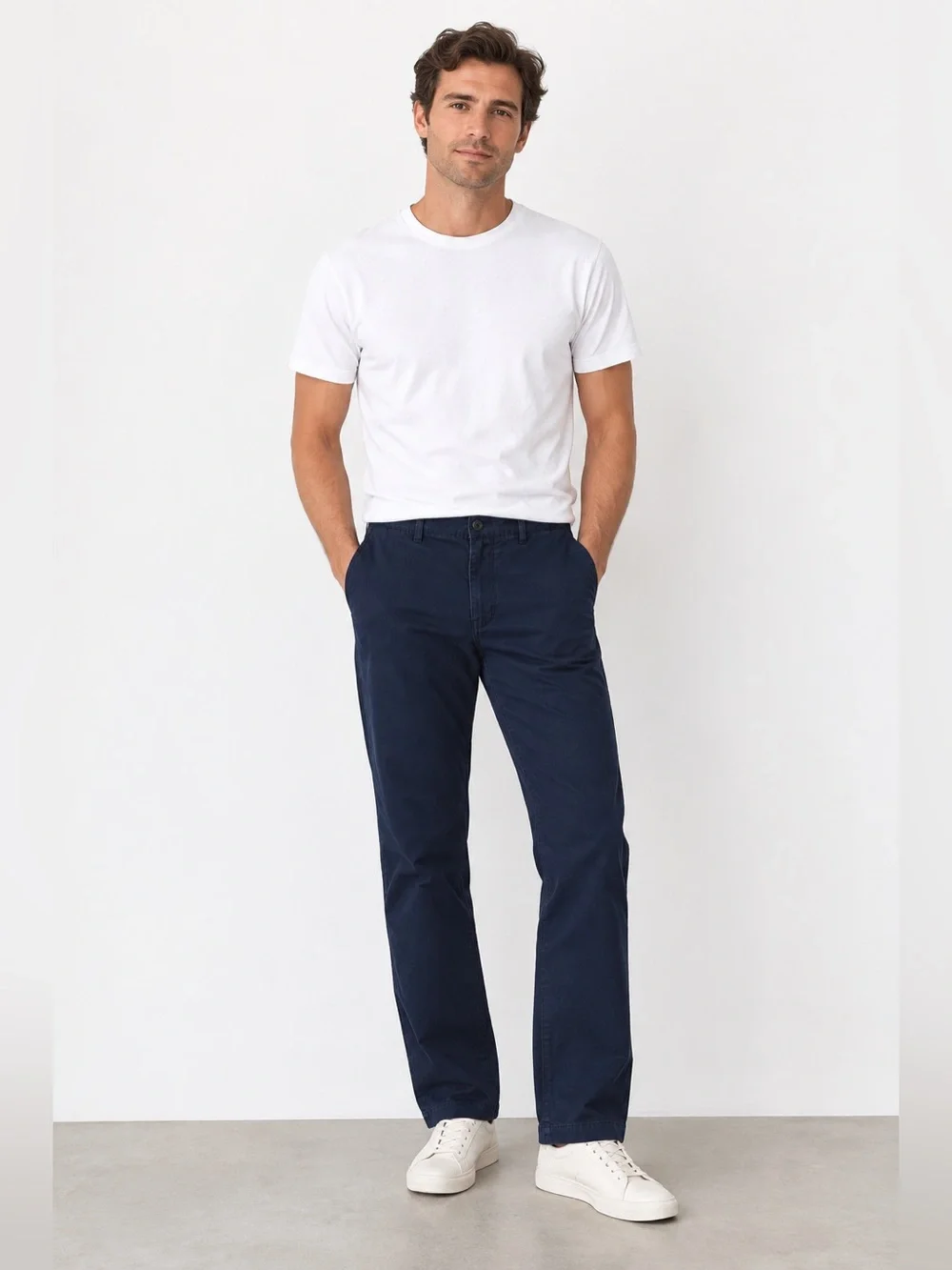 J. Crew Navy Straight-Leg Chinos
